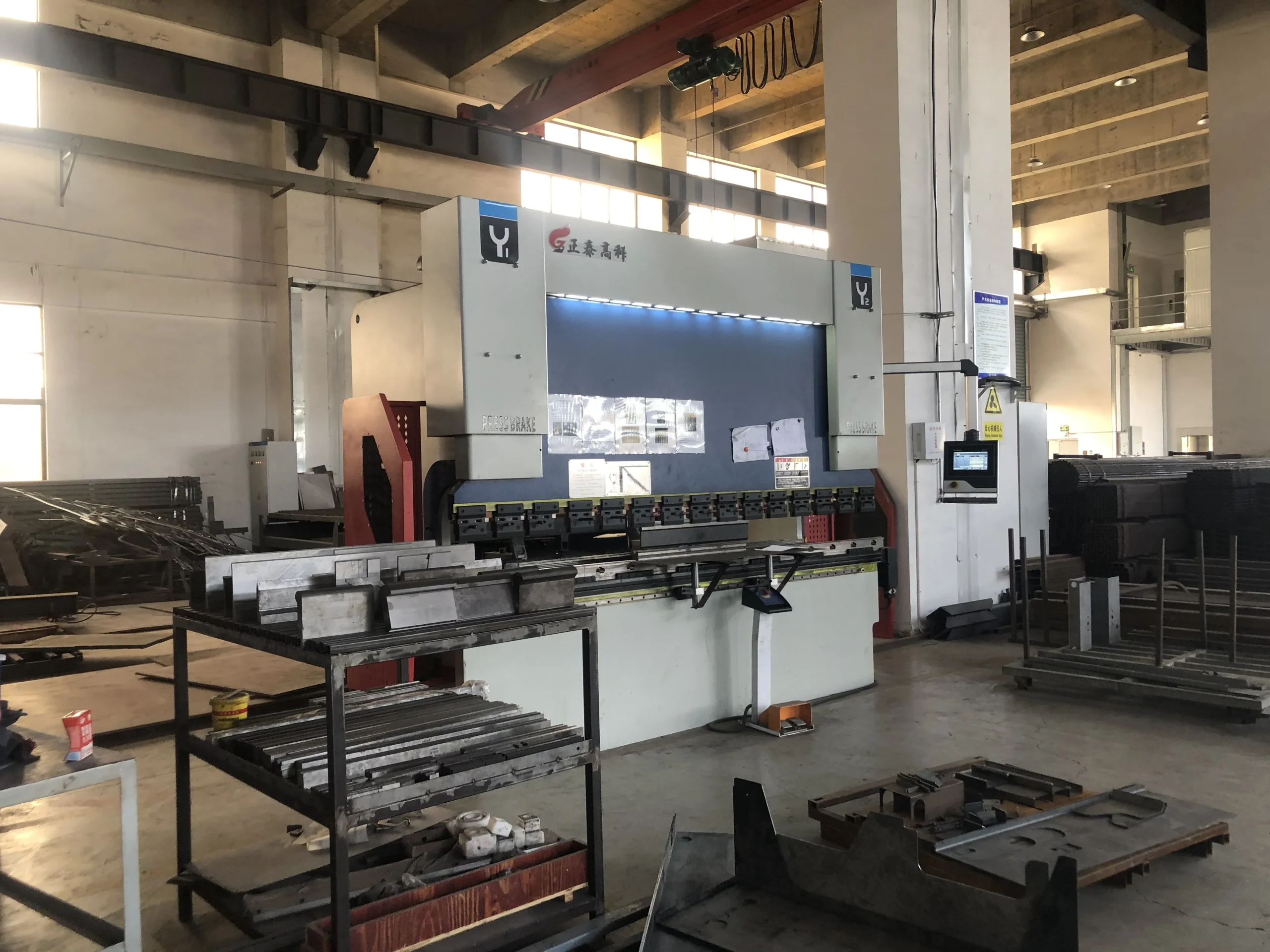 Laser cutting machine processing structural steel