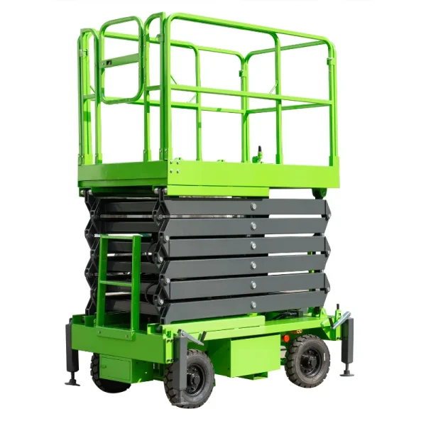 MK Series manual push scissor lift for Indian warehouse and fit-out work