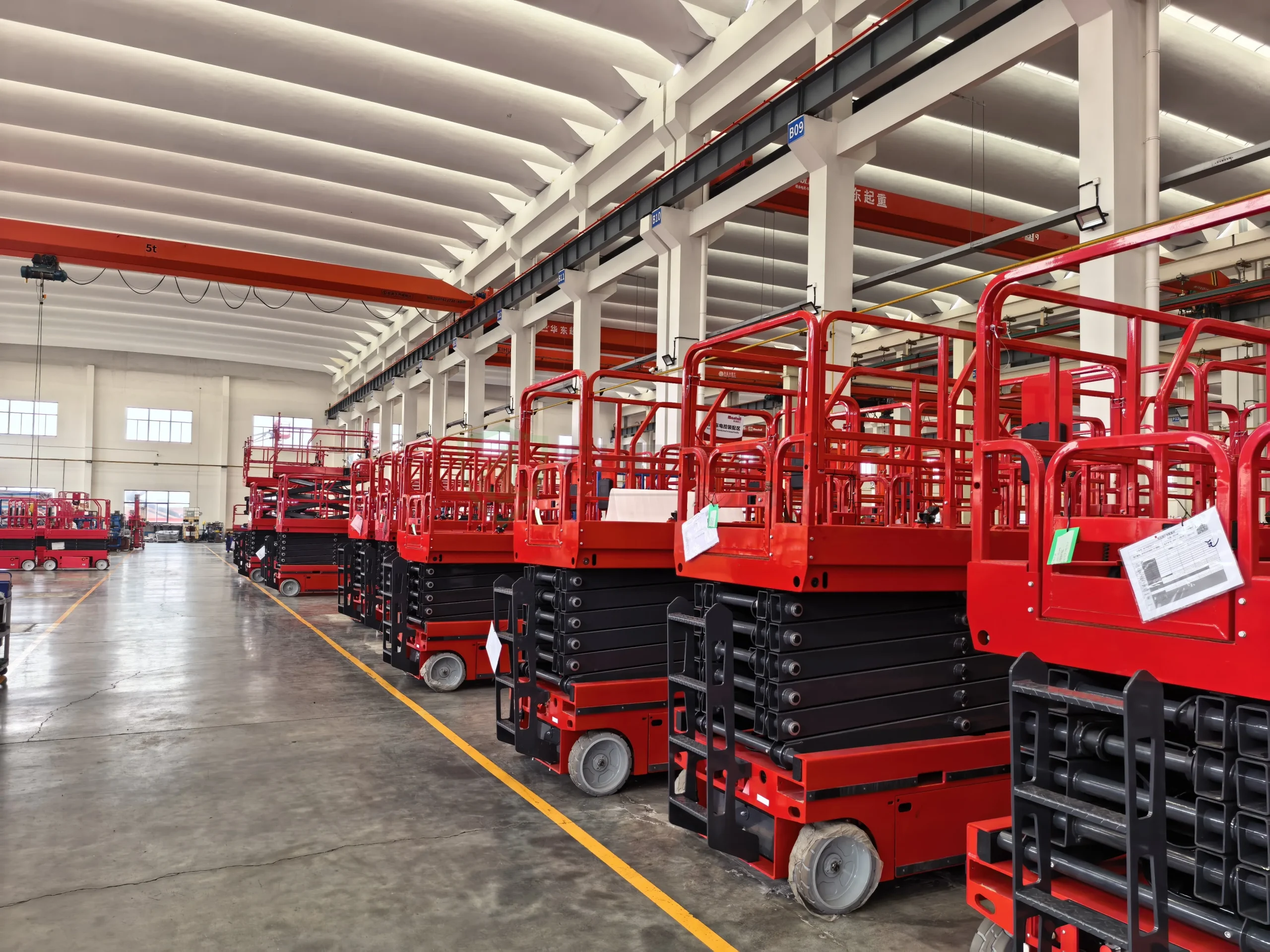 Chenlift completed machine outdoor display area