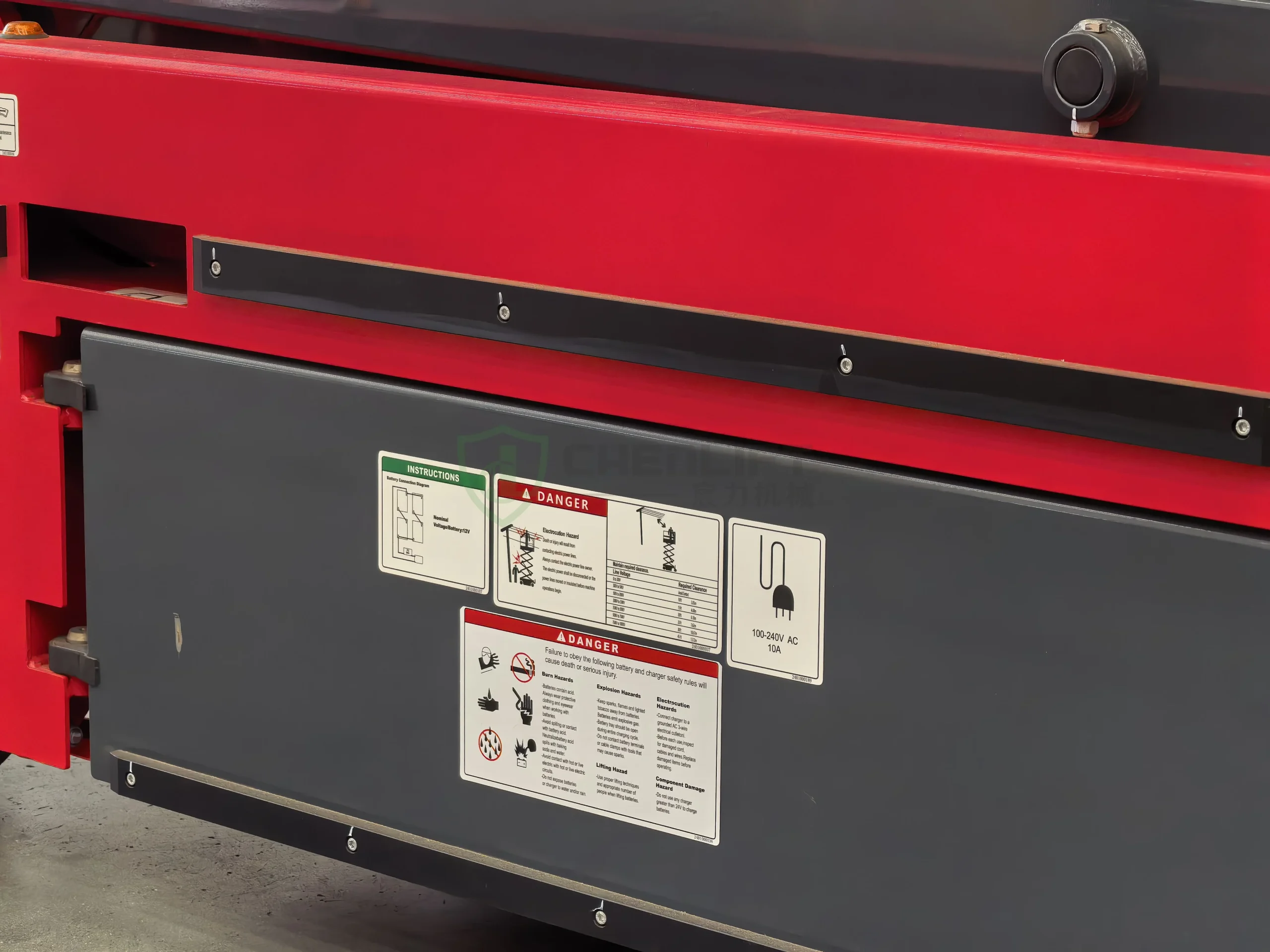 Chenlift machine identification label