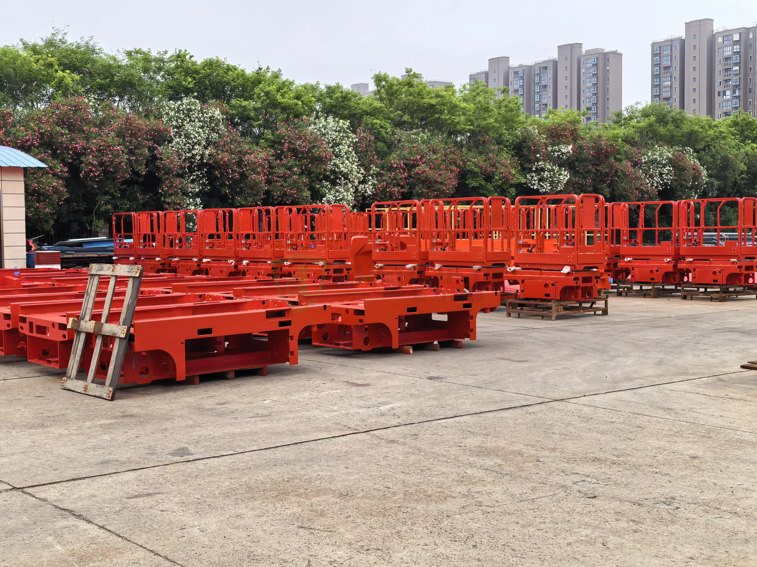 Chenlift completed machine outdoor display area