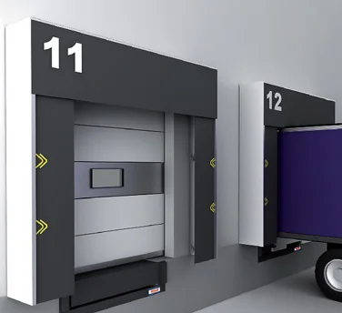 Chenlift dock shelters for warehouse loading bay sealing
