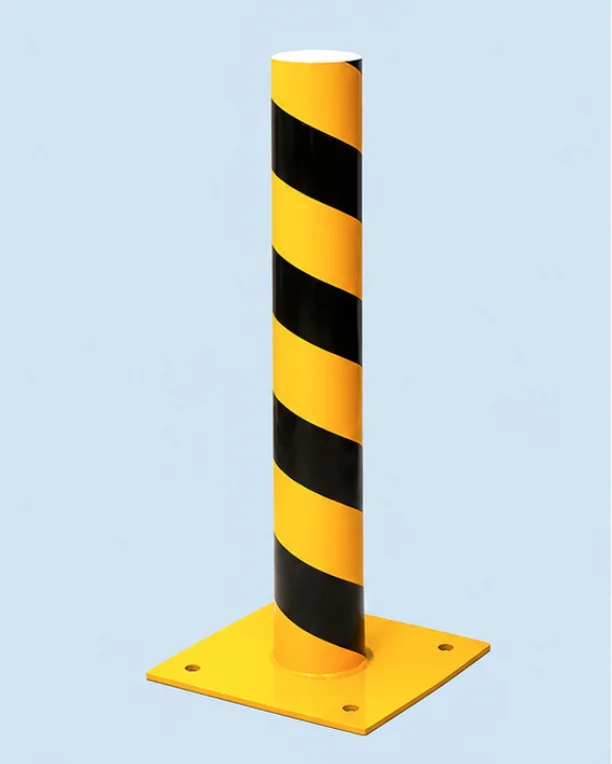 Steel crash resistance column for loading dock