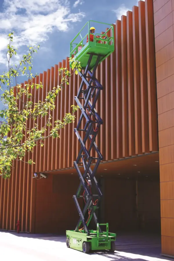 MX Mini scissor lift replacing a ladder for indoor low-level maintenance work